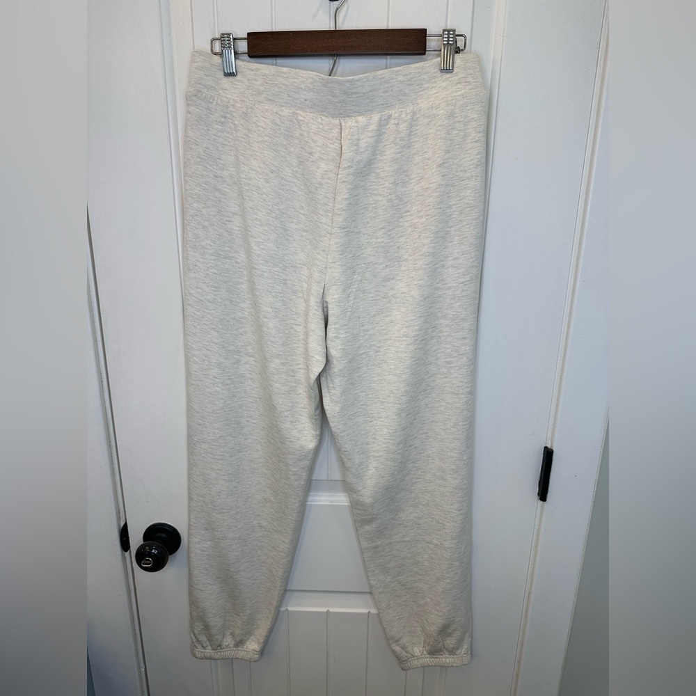 NWT Lou & Grey Scuba Soft Joggers Pants Size Medium Heathered Cream Gray - Picture 6 of 6